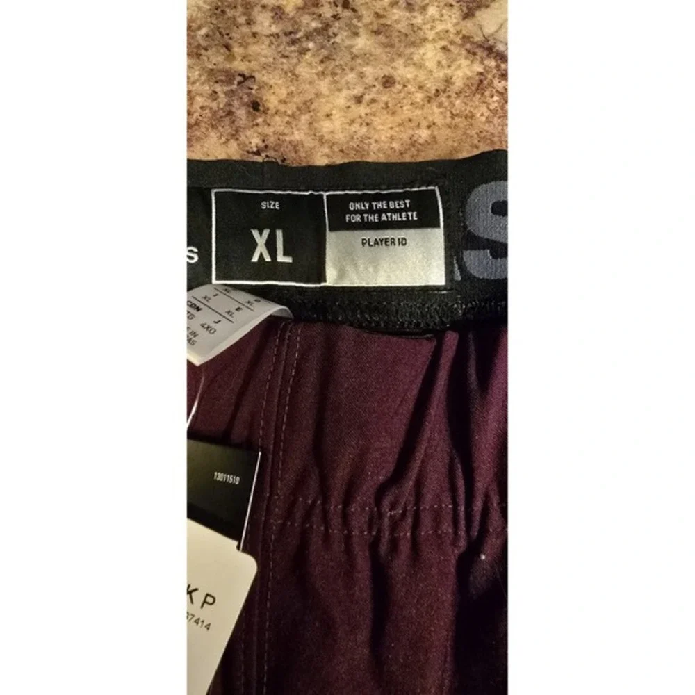 Adidas Woven A1‎ Stock Football Pants Burgandy White Mens Size XL 